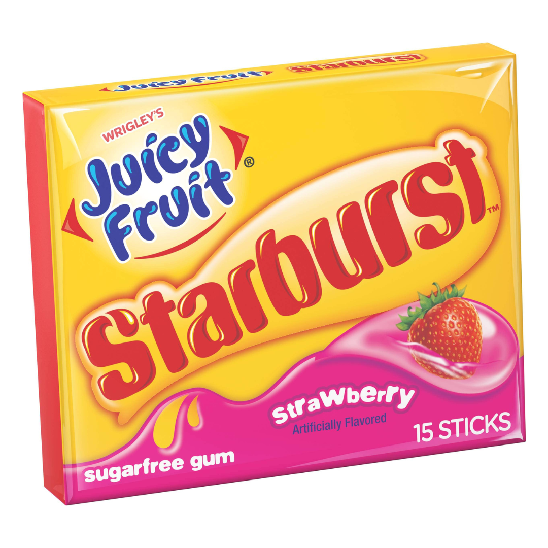 Juicy Fruit Starburst Strawberry Gum — Order Exotic Snacks