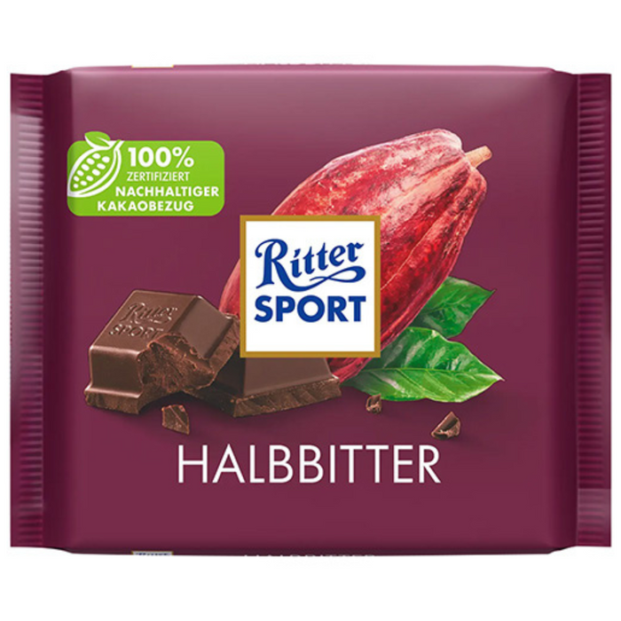 Ritter Sport Half Bitter Chocolate