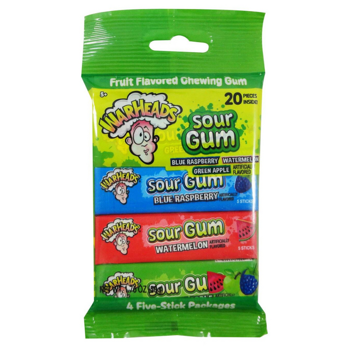 Warheads Assorted Flavor Sour Gum Sticks