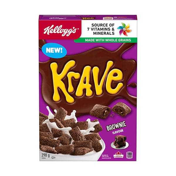 KelloggÕs Krave Brownie Flavor Cereal | 298g