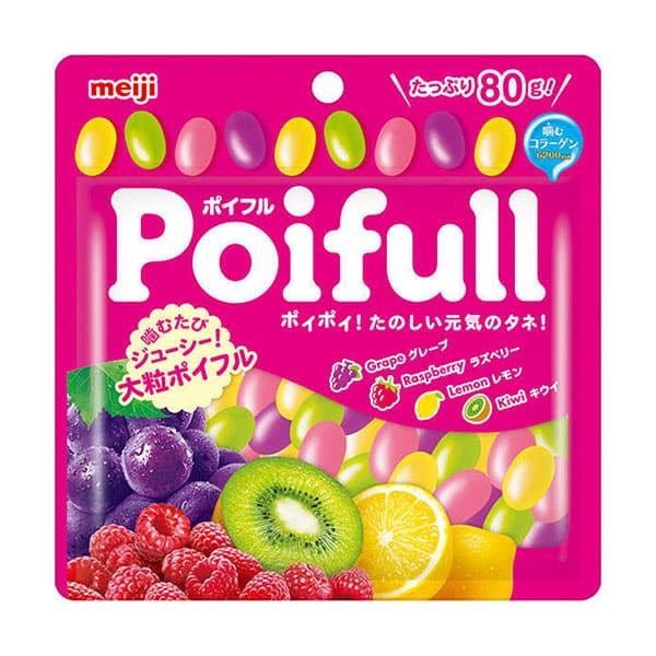 Meiji Poifull Jelly Bean Fruit Gummies | 80g